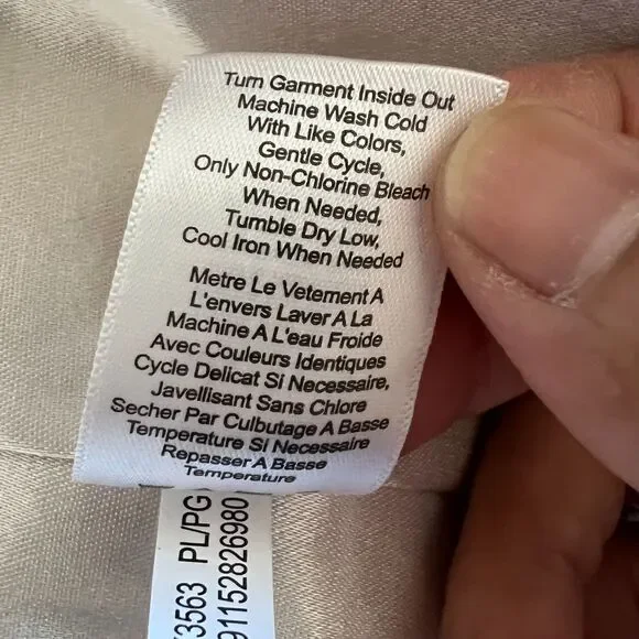 Coldwater Creek Women Ivory Hooded Long Vest Jacket Petite Large Water Repellent - Picture 11 of 13